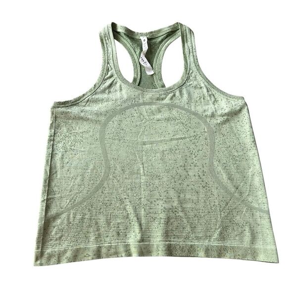 Lululemon Size 8 Swiftly Tech Racerback Tank Race Length Creamy Mint Cedar Green - Picture 2 of 11